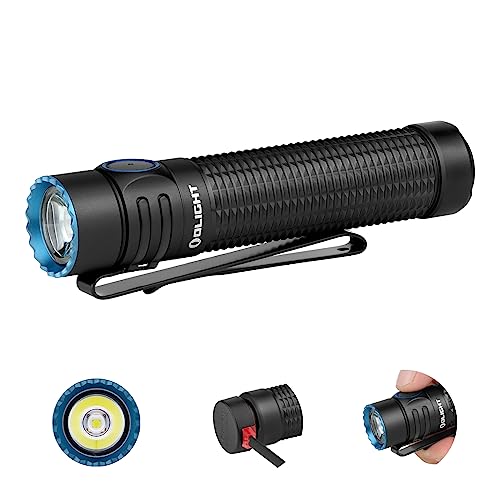 OLIGHT Warrior Mini3 Taktische Taschenlampe 1750 High Lumen,240 Reichweite,LED Wiederaufladbare USB-C-Taschenlampe,100Tage Laufzeit,IPX8 Wasserdicht für Camping,Notfall,Sicherheitsgebrauch (Schwarz) von OLIGHT