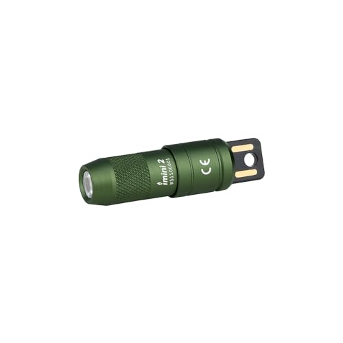 OLIGHT iMini 2 Mini LED USB-Aufladbare Taschenlampe Schlüsselhänger mit magnetischen Basis,50LM und19,5g EOS Schlüsselbund Taschenlampe,IPX6 Kleine Taschenlampe für Camping,Outdoor (OD Green) von OLIGHT