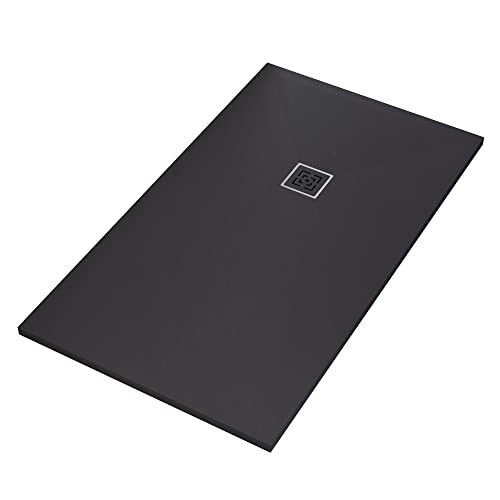 Duschwanne aus schwarzem Marmorharz mit Steinoptik PASSION - 80x150 von OLIMPO DOCCE