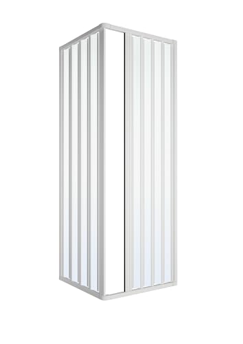 Zweiseitige Duschkabine aus weißem PVC h185-90x90 von OLIMPO DOCCE