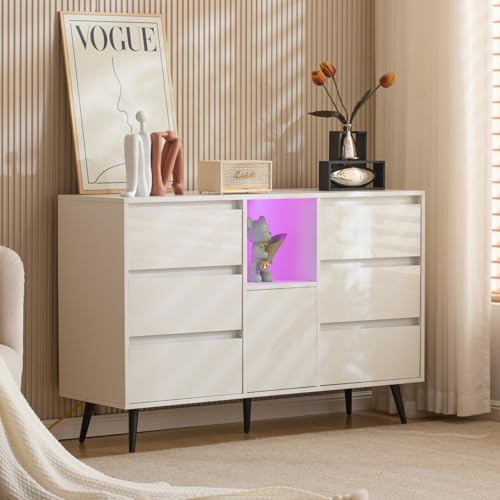 OLIVIBED Minimalistisches Sideboard, küchenschrank mit Schubladen und Türen, Kommode mit Wellenmuster-Design, Wohnzimmerschrank für Küche, Wohnzimmer, Schlafzimmer, Weiß, 120x40x80cm OLIVIBED Minimalistisches Sideboard, küchenschrank mit Schubladen und Türen, Kommode mit Wellenmuster-Design, Wohnzimmerschrank für Küche, Wohnzimmer, Schlafzimmer, Weiß, 120x40x80cm von OLIVIBED