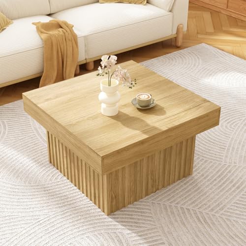 OLIVIBED Quadratischer Couchtische, Coffee Table & Kaffeetische im Landhausstil, Modernes Wohnzimmertisch für Wohnzimmer, Schlafzimmer, Balkon und Büro, PB, Holzfarbe, 79x79x46cm OLIVIBED Quadratischer Couchtische, Coffee Table & Kaffeetische im Landhausstil, Modernes Wohnzimmertisch für Wohnzimmer, Schlafzimmer, Balkon und Büro, PB, Holzfarbe, 79x79x46cm von OLIVIBED