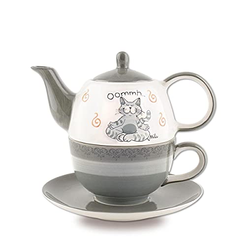 Mila Keramik Tee-Set: Tea for One, Oommh Katze Pure | MI-99402 | 4045303994027 von OLKIEQZ