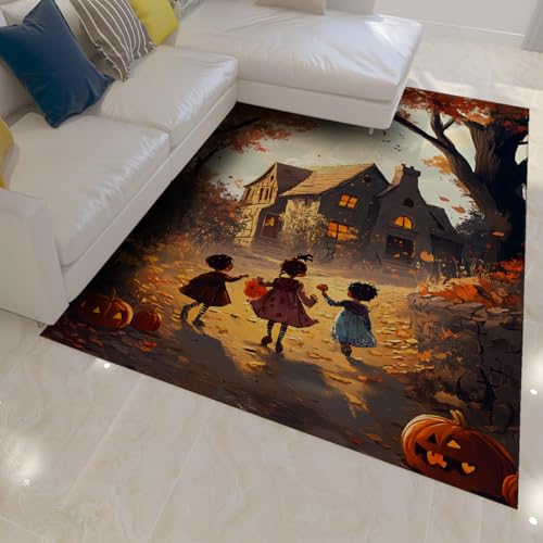 OLLIAR Home Große Wohnzimmerbereich Teppiche Halloween Märchenschloss Kürbislichter Druck Teppich waschbar leicht zu reinigen niedriger Florteppich für Kinderzimmer Schlafzimmer 120x180cm OLLIAR Home Große Wohnzimmerbereich Teppiche Halloween Märchenschloss Kürbislichter Druck Teppich waschbar leicht zu reinigen niedriger Florteppich für Kinderzimmer Schlafzimmer 120x180cm von OLLIAR Home
