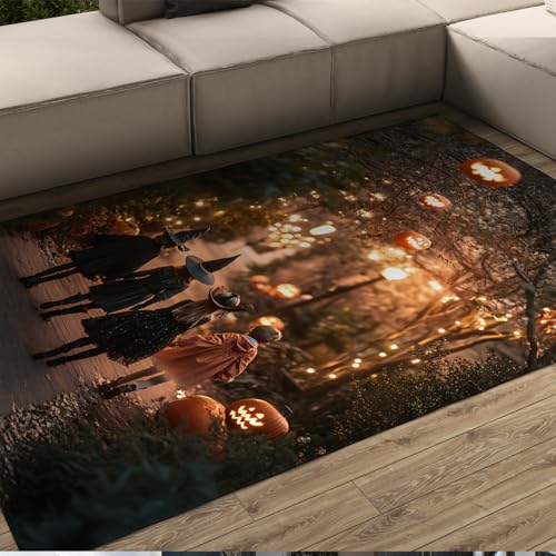 OLLIAR Home Halloween-Themenbereich Teppich für Schlafzimmer fröhlicher geheimnisvoller Pfad Kürbis Laterne Druck Urlaub Dekor waschbarer Kleiner Teppich für Kinderzimmer 180x270cm OLLIAR Home Halloween-Themenbereich Teppich für Schlafzimmer fröhlicher geheimnisvoller Pfad Kürbis Laterne Druck Urlaub Dekor waschbarer Kleiner Teppich für Kinderzimmer 180x270cm von OLLIAR Home