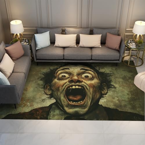 OLLIAR Home Horror Face Teppich Gruseliger Ausdruck Gespenstisches Design Retro Bereich Teppiche Waschbar rutschfeste Bodenmatte Teppich für Flure Schlafsaal Veranda 60x120cm OLLIAR Home Horror Face Teppich Gruseliger Ausdruck Gespenstisches Design Retro Bereich Teppiche Waschbar rutschfeste Bodenmatte Teppich für Flure Schlafsaal Veranda 60x120cm von OLLIAR Home