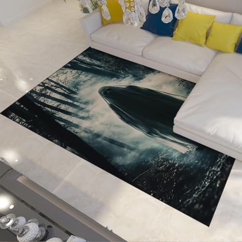 OLLIAR Home Horror Ghosts Area Teppiche Spooky Mist Waldszene Dunkler Stil Flure Teppich Waschbarer Rutschfester dünner Teppich für Spielzimmer Spukhaus 160x230cm OLLIAR Home Horror Ghosts Area Teppiche Spooky Mist Waldszene Dunkler Stil Flure Teppich Waschbarer Rutschfester dünner Teppich für Spielzimmer Spukhaus 160x230cm von OLLIAR Home