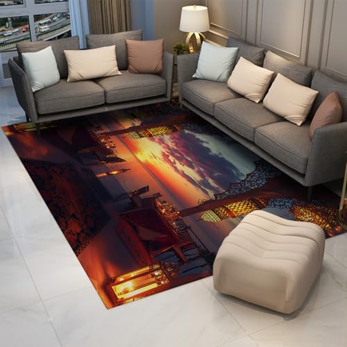 OLLIAR Home Romantischer Sonnenuntergang Bereich Teppiche Meer Terrasse Warme Beleuchtung, moderner ästhetischer Akzent Teppich Leichter dünner Teppich für Schlafzimmer Esszimmer 120x180cm OLLIAR Home Romantischer Sonnenuntergang Bereich Teppiche Meer Terrasse Warme Beleuchtung, moderner ästhetischer Akzent Teppich Leichter dünner Teppich für Schlafzimmer Esszimmer 120x180cm von OLLIAR Home
