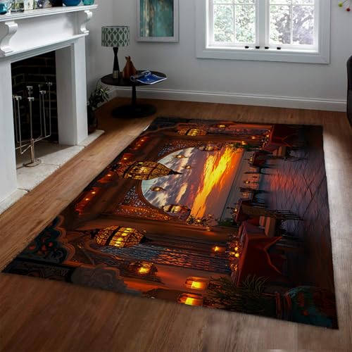 OLLIAR Home Seaside Sunset Teppich Realistische Terrassenszene Romantischer Dekorteppich Waschbarer Rutschfester niedrigfloriger Flächenteppich für Küche Esszimmer 120x180cm OLLIAR Home Seaside Sunset Teppich Realistische Terrassenszene Romantischer Dekorteppich Waschbarer Rutschfester niedrigfloriger Flächenteppich für Küche Esszimmer 120x180cm von OLLIAR Home