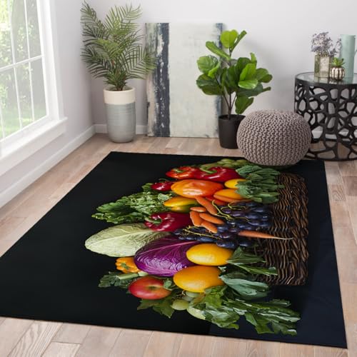 OLLIAR Home Waschbare Küche Fußmatte Obst Gemüse Garten Kleine Fläche Teppiche Rutschfester weicher Niederflorteppich für Esszimmer Eingangsbereich Unter Tisch 140x200cm OLLIAR Home Waschbare Küche Fußmatte Obst Gemüse Garten Kleine Fläche Teppiche Rutschfester weicher Niederflorteppich für Esszimmer Eingangsbereich Unter Tisch 140x200cm von OLLIAR Home