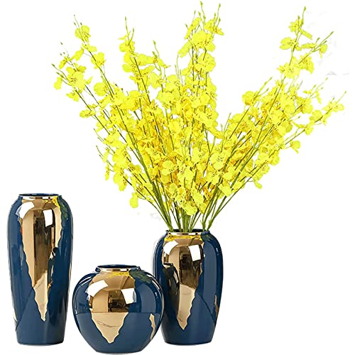 OLOTU Elegant Nordic Gold Vase Moderne Galvanik Keramik Blumenvasen Dekoration Tabletop Arrangement Room Home Furnishing Blumenarrangement von OLOTU