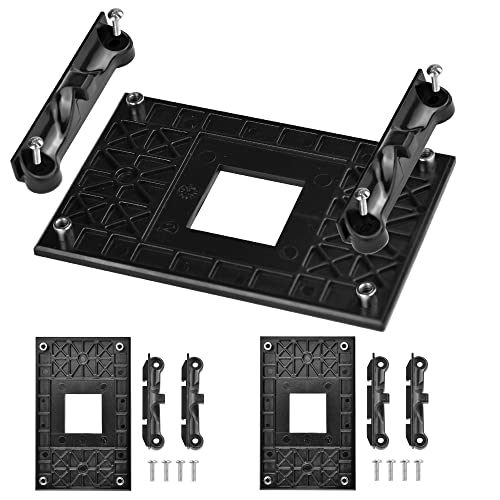 AM4 Bracket, OLRWSLG 3 Stück CPU Rückplatte ABS AM4 Sockelhalterung Halterung Lochteilung 90 x 54 mm CPU Kühlkörper Halter Schwarz CPU-Kühlerhalterung für AMD B350 X370 A320 Motherboard-Chipsatz von OLRWSLG