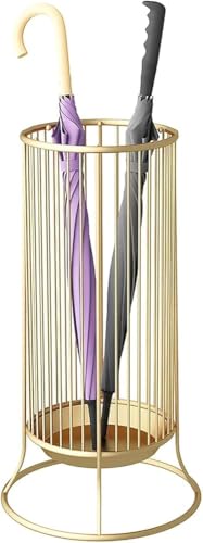 OLSDXAWQ， Ständerhalter for Eingangsbereich und Büro. 67 cm hoher Ständer aus Karbonstahl mit stilvollem Design. Perfekter Gehstock-Organizer for Flur und Geschäft(Gold 1) von OLSDXAWQ