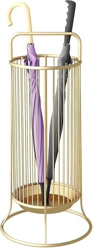 OLSDXAWQ， Ständerhalter for Eingangsbereich und Büro. 67 cm hoher Ständer aus Karbonstahl mit stilvollem Design. Perfekter Gehstock-Organizer for Flur und Geschäft(Gold 2) von OLSDXAWQ