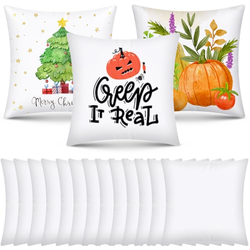 OLSUNOR Sublimations-Kissenbezüge, 16 Stück, 45 x 45 cm, Weiß, Kissenbezüge für Wärmeübertragung, Malerei, DIY-Bild, Halloween-Bastelgeschenk OLSUNOR Sublimations-Kissenbezüge, 16 Stück, 45 x 45 cm, Weiß, Kissenbezüge für Wärmeübertragung, Malerei, DIY-Bild, Halloween-Bastelgeschenk von OLSUNOR