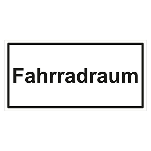 3 Hinweisschilder Fahrradraum 200 x 100 mm Aufkleber selbstklebende Folie Türhinweisschild Türaufkleber von OLShop AG