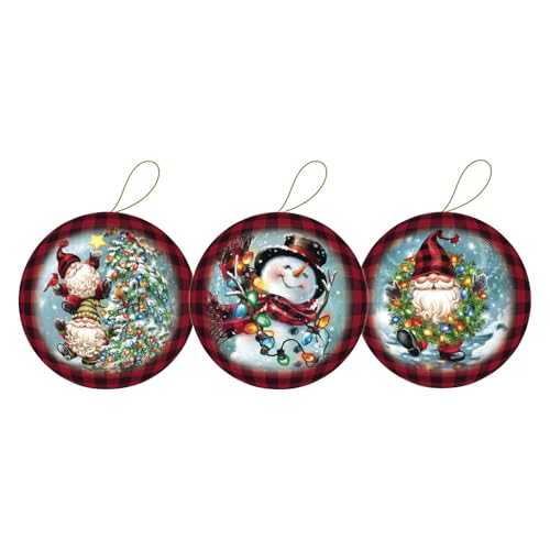 3er Set Weihnachtskugeln zum Befüllen Ø 8 cm Weihnachtswichtel von OLShop AG