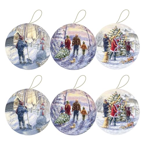 6er Set Weihnachtskugeln zum Befüllen Ø 10 cm Familienzeit 6er Set Weihnachtskugeln zum Befüllen Ø 10 cm Familienzeit von OLShop AG