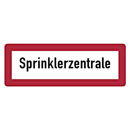 Hinweisschild Brandschutzschild "Sprinklerzentrale" Aluminium 420 x 148 mm von OLShop AG