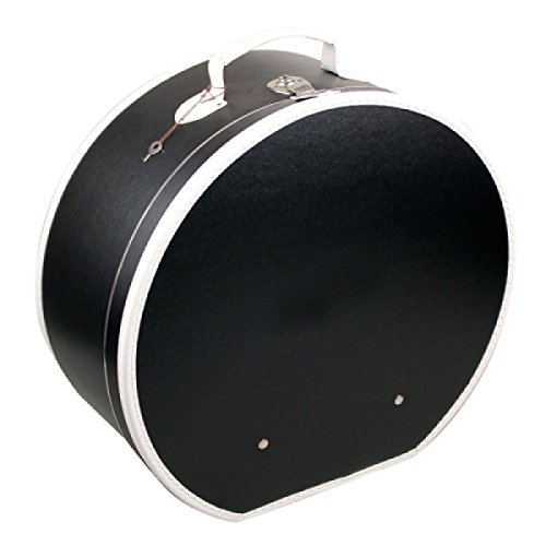 Hutschachtel Pappe schwarz mit weißer Borde ca. Ø 50 x 20 cm Hutkoffer Hutbox Hutaufbewahrung Hutschachte Hutkiste Hutkarton von OLShop AG