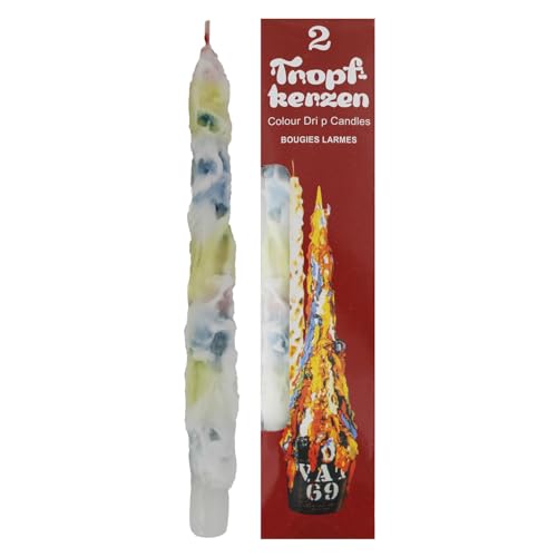 OLShop AG 5er Pack Hädicke Tropfkerzen bunt, Länge ca. 25 cm, (5 x 2 Stück) Partykerzen tropfende Kerze von OLShop AG