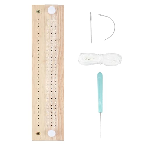 OLYCRAFT 1 Set/8-Teiliges Buchbindewerkzeug-Set Mit Holz- Und Acrylplatte Gewinde Gebogene Nadel Kunststoff-Schraubnähnadel Bindenadeln Buchbindeset Für Papier DIY Basteln Buchbindebedarf von OLYCRAFT