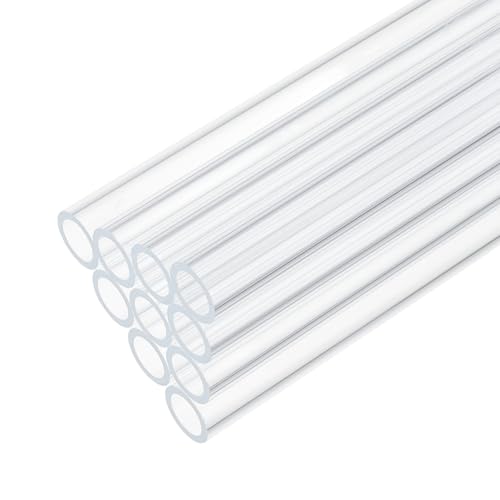 OLYCRAFT 10 Stück Acryl Rundrohr Acrylrohr 10mm Innendurchmesser 14mm Außendurchmesser 150mm Länge Klares Rohr Rundes Transparentes StarresRohr Für Heimwerkerarbeiten von OLYCRAFT