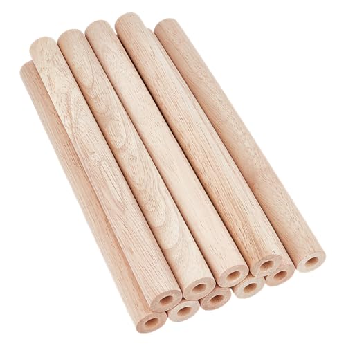OLYCRAFT 10 Stück Hohle Holzstäbe Gummiholzdübel 25x2.2cm Holzdübelstange Mit 1cm Loch Unbehandelte Gummiholzstäbe Runde Naturholzstäbe Für Heimwerker Und Kunstprojekte OLYCRAFT 10 Stück Hohle Holzstäbe Gummiholzdübel 25x2.2cm Holzdübelstange Mit 1cm Loch Unbehandelte Gummiholzstäbe Runde Naturholzstäbe Für Heimwerker Und Kunstprojekte von OLYCRAFT