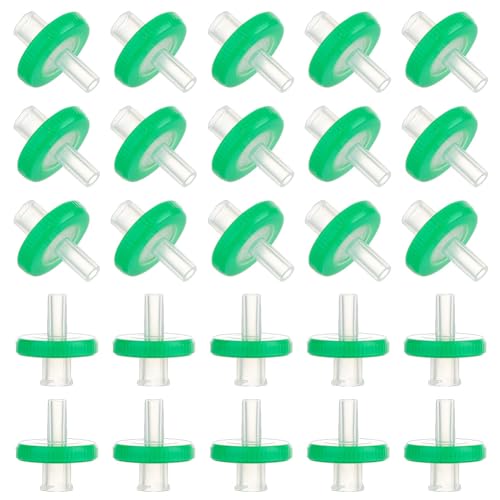 OLYCRAFT 100 Stück Spritzenfilter Non-sterilized Spritzenfilter Syringe Filters Sterile PES Hydrophile Filtration 4mm Innendurchmesser 2mm Loch Spritzenfilter Laborfilter für Laborfiltration von OLYCRAFT