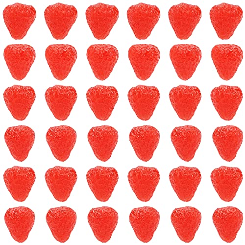 OLYCRAFT 140 Stück künstliche Himbeere, Miniatur-Erdbeere, Erdbeere, Miniatur-Obst für Puppenhaus, Miniatur-Küche, Dekorationen, Fotografie-Requisiten von OLYCRAFT