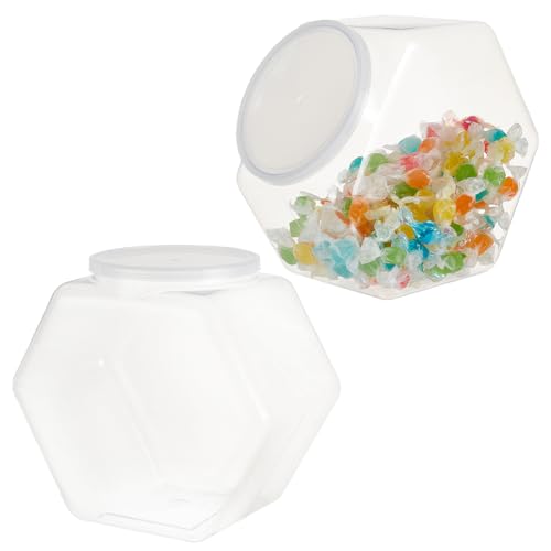 OLYCRAFT 2 Stück Sechseckige Bonbondose Aus Kunststoff Durchsichtige Keksbehälter Für Snacks 16x10.4x18cm Durchsichtige Aufbewahrungsdose Mit Breiter Öffnung Für Küchenbuffet Snack Display OLYCRAFT 2 Stück Sechseckige Bonbondose Aus Kunststoff Durchsichtige Keksbehälter Für Snacks 16x10.4x18cm Durchsichtige Aufbewahrungsdose Mit Breiter Öffnung Für Küchenbuffet Snack Display von OLYCRAFT