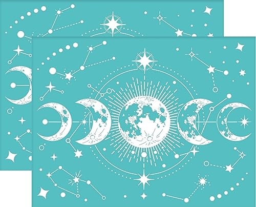 OLYCRAFT 2 Stück Selbstklebende Siebdruckschablonen Mondphasenmuster Netztransfers Schneideschablonen Wiederverwendbare Waschbare Schablonen Zum Bedrucken von Holz T-Shirts 28x22 cm OLYCRAFT 2 Stück Selbstklebende Siebdruckschablonen Mondphasenmuster Netztransfers Schneideschablonen Wiederverwendbare Waschbare Schablonen Zum Bedrucken von Holz T-Shirts 28x22 cm von OLYCRAFT