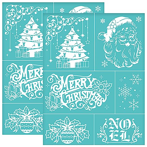 OLYCRAFT 2 Stück Weihnachts Siebdruckschablonen Weihnachtsmann Schneeflocke Siebdruckschablonen Selbstklebende Schablone Netz Transferschablone Zum Malen Auf Holz T-Shirts Taschen - 22x28cm OLYCRAFT 2 Stück Weihnachts Siebdruckschablonen Weihnachtsmann Schneeflocke Siebdruckschablonen Selbstklebende Schablone Netz Transferschablone Zum Malen Auf Holz T-Shirts Taschen - 22x28cm von OLYCRAFT