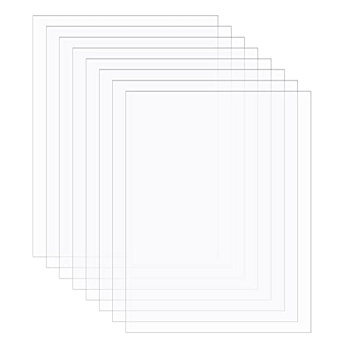 OLYCRAFT 20 Blatt Klare Plexiglasplatte Rechteck Transparente Acrylplatte PMMA Silce Feuchtigkeitsbeständige Kunststoffplatte - Größe A4 von OLYCRAFT