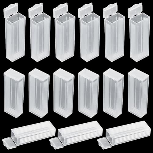 OLYCRAFT 20 Stück Spenderboxen Für Mikroskopobjektträger Aufbewahrungskoffer Aus Kunststoff Für Den Laborgebrauch Transparente Halterbox Für Mikroskopobjektträger Objektträgerkoffer Aus Glas von OLYCRAFT