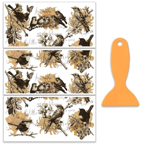 OLYCRAFT 3 Blatt/Set Rub On Transfers Vintage Landvogel Möbeltransfer Selbstklebender Transferaufkleber Zum Basteln Retro Vogel Abziehbilder Zum Aufreiben Für Zuhause Fenster Möbel – 30x15cm OLYCRAFT 3 Blatt/Set Rub On Transfers Vintage Landvogel Möbeltransfer Selbstklebender Transferaufkleber Zum Basteln Retro Vogel Abziehbilder Zum Aufreiben Für Zuhause Fenster Möbel – 30x15cm von OLYCRAFT