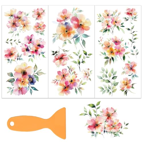 OLYCRAFT 3 Stück/Set Aquarellblumen Transferfolien Zum Aufreiben Für Möbel Und Kunsthandwerk 15x30cm Große Blumen Möbelaufkleber Dekor Transferaufkleber Mit 1 Teiligem Schaber Für Holzmöbel Dekor OLYCRAFT 3 Stück/Set Aquarellblumen Transferfolien Zum Aufreiben Für Möbel Und Kunsthandwerk 15x30cm Große Blumen Möbelaufkleber Dekor Transferaufkleber Mit 1 Teiligem Schaber Für Holzmöbel Dekor von OLYCRAFT