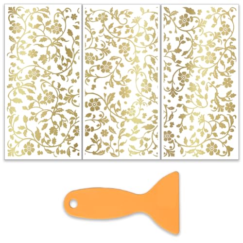 OLYCRAFT 3 Stück/Set Golden Vines Rub On Transfers Für Möbel Und Handwerk 15x30cm Florale Möbelaufkleber Transferaufkleber Zum Aufreiben Mit 1 Teiligem Schaber Für Scrapbook Fenster Heimdekoration OLYCRAFT 3 Stück/Set Golden Vines Rub On Transfers Für Möbel Und Handwerk 15x30cm Florale Möbelaufkleber Transferaufkleber Zum Aufreiben Mit 1 Teiligem Schaber Für Scrapbook Fenster Heimdekoration von OLYCRAFT