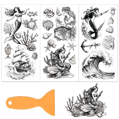 OLYCRAFT 3 Stück/Set Meerjungfrauen Transferfolien Zum Aufreiben Für Möbel Und Kunsthandwerk 15x30cm Ozeane Möbelaufkleber Dekor Schwarz Weiße Boote Möbel Transferaufkleber Für Holzmöbel Dekor OLYCRAFT 3 Stück/Set Meerjungfrauen Transferfolien Zum Aufreiben Für Möbel Und Kunsthandwerk 15x30cm Ozeane Möbelaufkleber Dekor Schwarz Weiße Boote Möbel Transferaufkleber Für Holzmöbel Dekor von OLYCRAFT