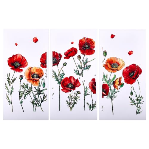 OLYCRAFT 3 Stück/Set Mohn-Abziehbilder Zum Aufreiben Für Kunsthandwerk Und Möbel 15x30 cm Blumendekor-Transferaufkleber Vintage-Blumentransfers Für Holzmöbel Journal Scrapbooking Heimdekorationen OLYCRAFT 3 Stück/Set Mohn-Abziehbilder Zum Aufreiben Für Kunsthandwerk Und Möbel 15x30 cm Blumendekor-Transferaufkleber Vintage-Blumentransfers Für Holzmöbel Journal Scrapbooking Heimdekorationen von OLYCRAFT