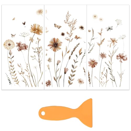 OLYCRAFT 3 Stück/Set Pastell Löwenzahn Transferfolien Zum Aufreiben Für Möbel Und Bastelarbeiten 15x30cm Löwenzahn Möbel Transferaufkleber Selbstklebende Transferfolie Zum Aufreiben Für Heimdekor von OLYCRAFT