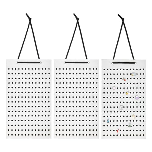 OLYCRAFT 3 Stück Weißer Schuhanhänger Organizer Schuhanhänger Halter Mit 195 Löchern Schuhanhänger Display Hängender Schuhanhänger Halter Wandmontiertes Schuhanhänger Display Für Die Organisation von OLYCRAFT