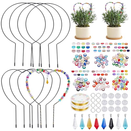 OLYCRAFT 350 Stück Perlen Gartenstecker Set DIY Feenstab Stecker Set Feengartenstecker Set Für Den Außenbereich Mit 8 Stück Bogenständer 300 Stück Bunten Perlen Pflanzendekorationen Für Töpfe OLYCRAFT 350 Stück Perlen Gartenstecker Set DIY Feenstab Stecker Set Feengartenstecker Set Für Den Außenbereich Mit 8 Stück Bogenständer 300 Stück Bunten Perlen Pflanzendekorationen Für Töpfe von OLYCRAFT