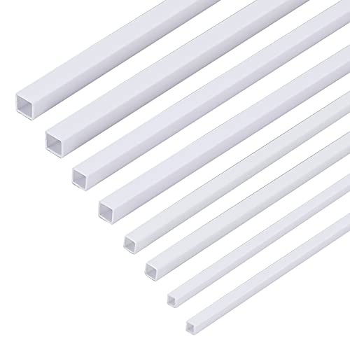 OLYCRAFT ABS-Kunststoff-Vierkantrohr Set - 40 Stück in 4 Größen (3/4/5/6mm) - Weiße Hohle Vierkantstangen für DIY Sand Tabelle und Architektonischen Modellbau OLYCRAFT ABS-Kunststoff-Vierkantrohr Set - 40 Stück in 4 Größen (3/4/5/6mm) - Weiße Hohle Vierkantstangen für DIY Sand Tabelle und Architektonischen Modellbau von OLYCRAFT
