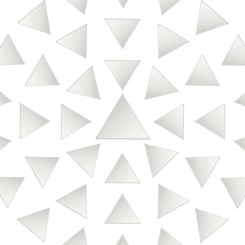 OLYCRAFT 400pcs Triangle Craft Mirrors Mosaic Tiles 18.5x21mm Self-adhesive Acrylic Mosaic Tiles Triangle Mirror Tiles Rhombus Acrylic Tiles with Mirror Effect for DIY Crafts Art Wall Home Decorations von OLYCRAFT