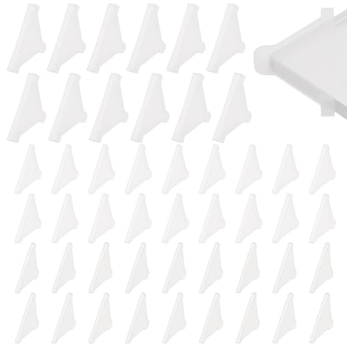 OLYCRAFT 48 Stück 3 Größen Kunststoff Eckenschutz Kantenschutz Kantenschutz Eckkissen Dreieck Kantensicherheitsstoßstangen Für Keramik Glas Metallbleche Steine Stahlschutz - Weiß von OLYCRAFT