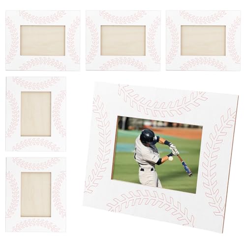 OLYCRAFT 6 Stück Bilderrahmen Mit Sportmuster Passend Für 15x10cm Große Fotos Baseball Tischbilderrahmen Baseball Fotorahmen Rechteckiger Holzrahmen Bälle Holzbilderrahmen Für Tischdisplay 25x20cm OLYCRAFT 6 Stück Bilderrahmen Mit Sportmuster Passend Für 15x10cm Große Fotos Baseball Tischbilderrahmen Baseball Fotorahmen Rechteckiger Holzrahmen Bälle Holzbilderrahmen Für Tischdisplay 25x20cm von OLYCRAFT