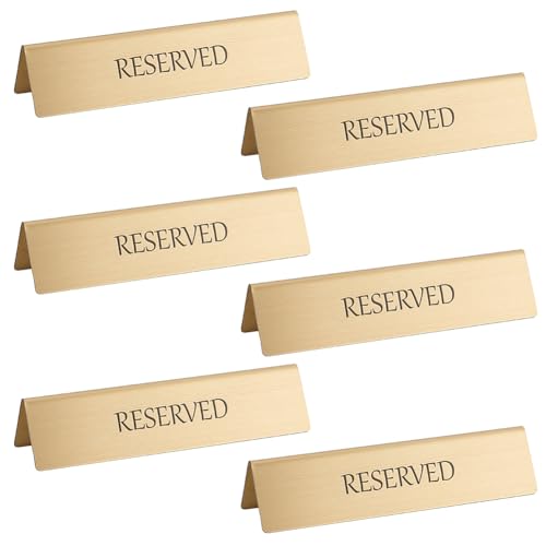 OLYCRAFT 6 Stück Reserviert Schilder Für Tische Aus Edelstahl Reserviert Schild Für Tische Goldene Reservierungs Sitzplatzschilder Reservierungs Tischzeltschilder 38x150x32mm OLYCRAFT 6 Stück Reserviert Schilder Für Tische Aus Edelstahl Reserviert Schild Für Tische Goldene Reservierungs Sitzplatzschilder Reservierungs Tischzeltschilder 38x150x32mm von OLYCRAFT