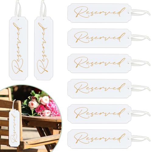 OLYCRAFT 8 Stück Acryl Schilder Mit Der Aufschrift „Reserviert“ Weiß Zum Aufhängen Mit Satinband Doppelseitiges Rechteckiges „Reserviert“ Schild Für Hochzeiten Kirchen Restaurants – 27~28cm OLYCRAFT 8 Stück Acryl Schilder Mit Der Aufschrift „Reserviert“ Weiß Zum Aufhängen Mit Satinband Doppelseitiges Rechteckiges „Reserviert“ Schild Für Hochzeiten Kirchen Restaurants – 27~28cm von OLYCRAFT