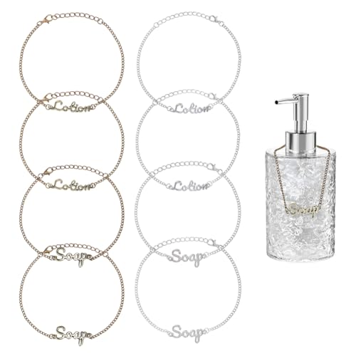 OLYCRAFT 8 Stück Etikettenanhänger Für Seife Und Lotion 2 Stile Kettenetiketten Für Lotion Und Seifenspender Silber Und Antikbronze Etiketten Für Seifenlotionen Flaschenanhänger Aus Legierung OLYCRAFT 8 Stück Etikettenanhänger Für Seife Und Lotion 2 Stile Kettenetiketten Für Lotion Und Seifenspender Silber Und Antikbronze Etiketten Für Seifenlotionen Flaschenanhänger Aus Legierung von OLYCRAFT